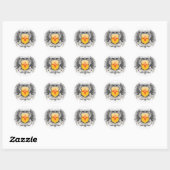 Sticker Rond Crest du Nouveau Mexique (Feuille)