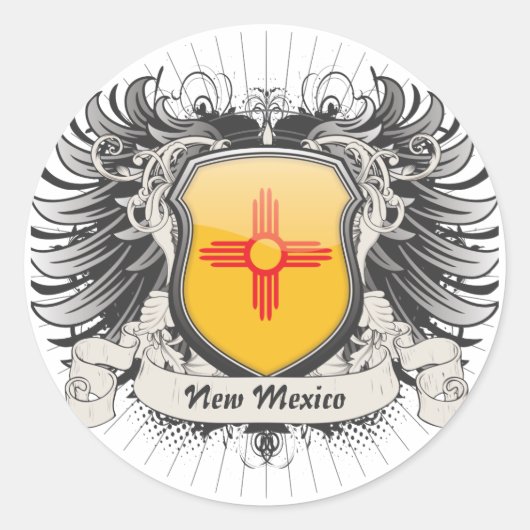 Sticker Rond Crest du Nouveau Mexique (Devant)