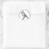 Sticker Rond Crested Tit (Sac)