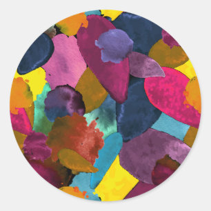 Sticker Rond Crête de couleur 3