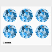 Sticker Rond Crête de couleur 6 (Feuille)