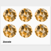 Sticker Rond Crête de couleur 8 (Feuille)
