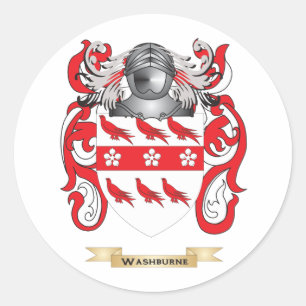 Sticker Rond Crête de famille de Washburne (manteau des bras)