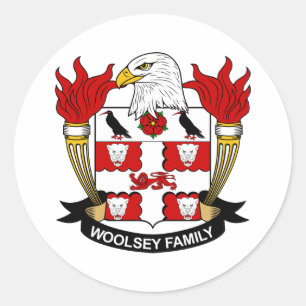 Sticker Rond Crête de famille de Woolsey