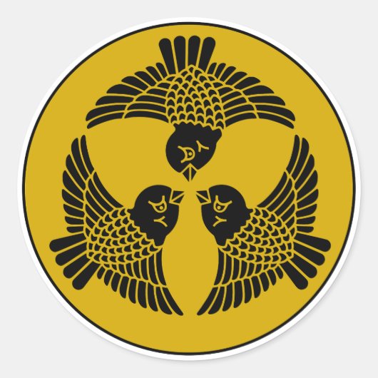 Sticker Rond Crête de l'Épervier japonais (Devant)