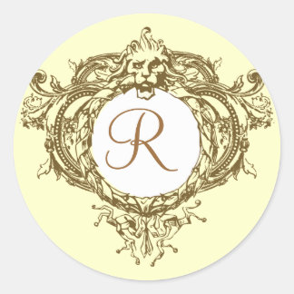 Sticker Rond Crête de lion initiale