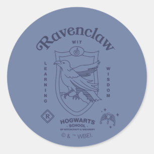 Sticker Rond CRÈTE DE SAGESSE RAVENCLAW™ pour apprendre avec es