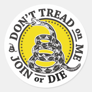 Sticker Rond Crête de serpent de Gadsden