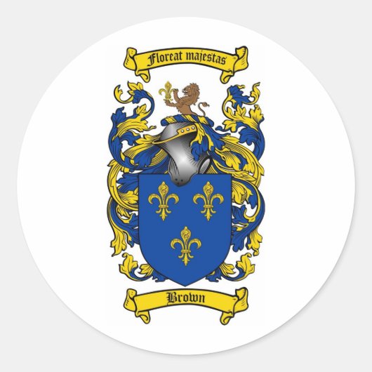 Sticker Rond CRÊTE FAMILIALE Brown - BRAS BROWN (Devant)