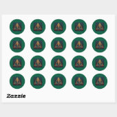 Sticker Rond Crête murale Illuminati (Feuille)