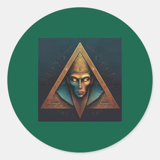 Sticker Rond Crête murale Illuminati (Devant)