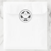 Sticker Rond [Crêtes de famille] Fleurs (Sac)