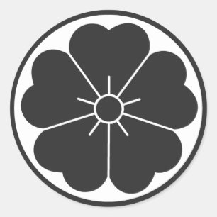 Sticker Rond [Crêtes de famille] Fleurs