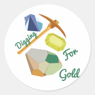 Sticker Rond creuser pour l'or