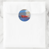 Sticker Rond Crevette cerise rouge (Sac)