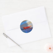 Sticker Rond Crevette cerise rouge (Enveloppe)