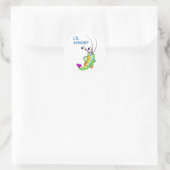 Sticker Rond crevettes lilas (Sac)