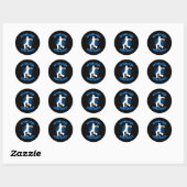 Sticker Rond Cricket drôle (Feuille)