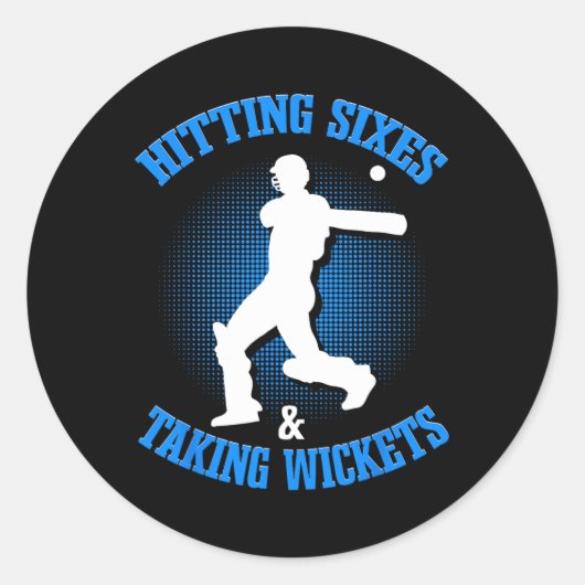 Sticker Rond Cricket drôle (Devant)