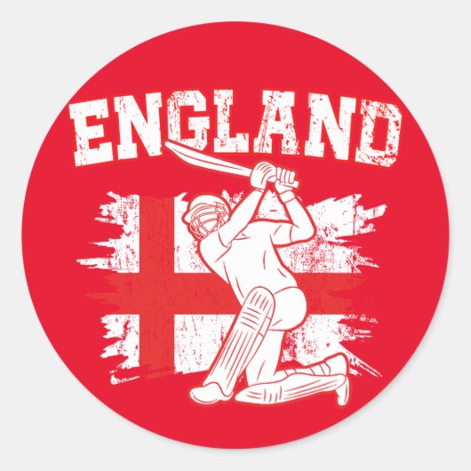 Sticker Rond Cricket England, membres de l'armée de la Barmée (Devant)