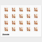 Sticker Rond Cricket Love (Feuille)