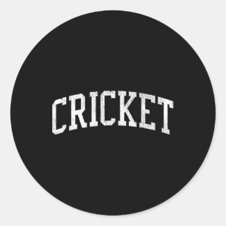 Sticker Rond Cricket Nc Vintage Athletic Sports Js02
