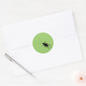 Sticker Rond Cricket noir (Enveloppe)