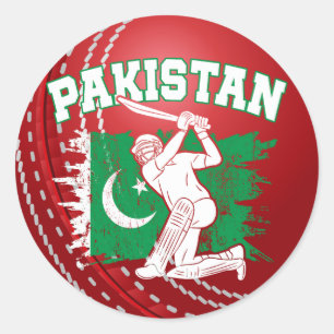 Sticker Rond Cricket Pakistan, Pakistan Cadeaux de cricket