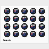 Sticker Rond Cricket Player 4  (Feuille)