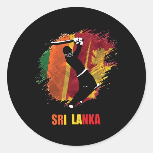 Sticker Rond Cricket Sri Lanka (Devant)
