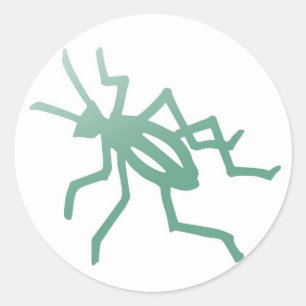 Sticker Rond Cricket vert Poetica