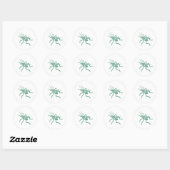 Sticker Rond Cricket vert Poetica (Feuille)