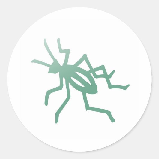 Sticker Rond Cricket vert Poetica (Devant)