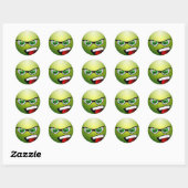 Sticker Rond Crie Green Meanie (Feuille)