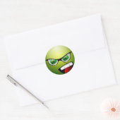 Sticker Rond Crie Green Meanie (Enveloppe)