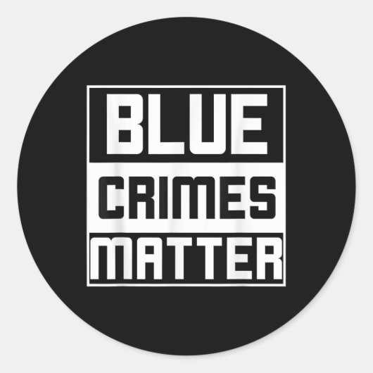 Sticker Rond Crimes bleus anti-police État (Devant)