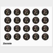 Sticker Rond Crimes fantômes (Feuille)
