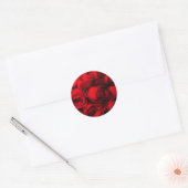Sticker Rond "Crimson Bouquet" (Enveloppe)
