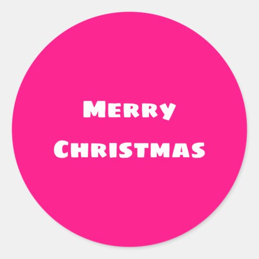 Sticker Rond Crimson Festive Joyeux Noël (Devant)