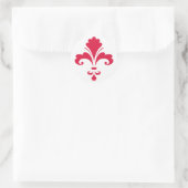 Sticker Rond Crimson Red Fleur de lis (Sac)