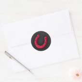 Sticker Rond Crimson Red Horseshoe (Enveloppe)