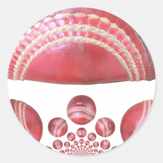 Sticker Rond Crimson Spin - Une Belle Balle Rouge De Cricket Ar (Devant)