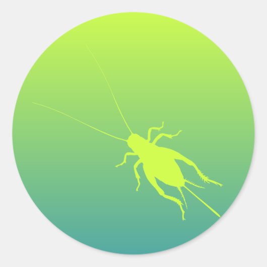 Sticker Rond Criquet jaune-vert (Devant)