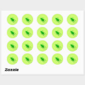 Sticker Rond Criquet vert brillant (Feuille)
