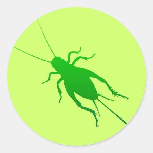Sticker Rond Criquet vert brillant (Devant)