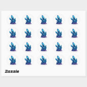 Sticker Rond Cristal de la Galaxie Sombre  (Feuille)