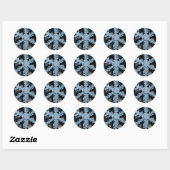 Sticker Rond Cristal de neige 2 (Feuille)