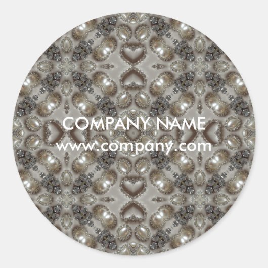 Sticker Rond cristal de rhinocéros perle bijouterie (Devant)
