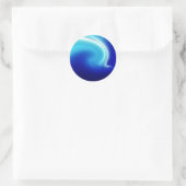 Sticker Rond Cristaux Abstraits Mist bleu (Sac)