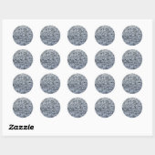 Sticker Rond Cristaux de givre de glace Texture (Feuille)
